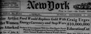 "Ford would replace gold with energy currency and stop wars.."